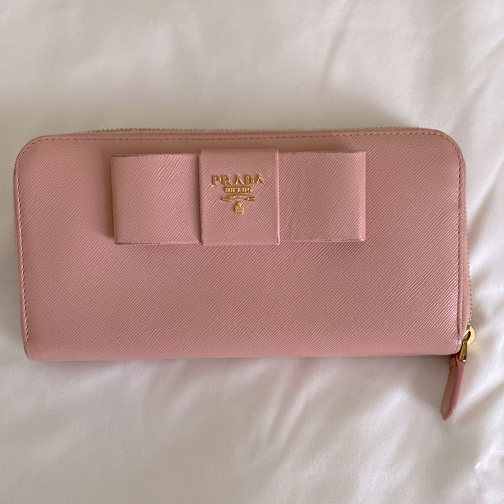 Prada Saffiano Fiocco Bow Wallet